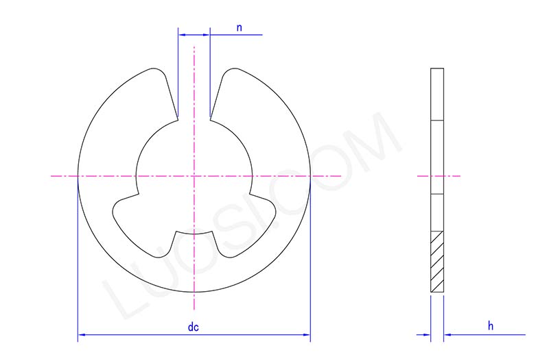 E type retaining ring E type retaining ring