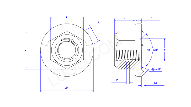 Vibration-Resistant Welding Flange Nut